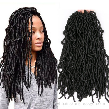 18 inch 20 roots/pack,Afro Locs twist Ombre Synthetic Braiding Hair extensions Burgundy Faux Locs Crochet Braid hair
